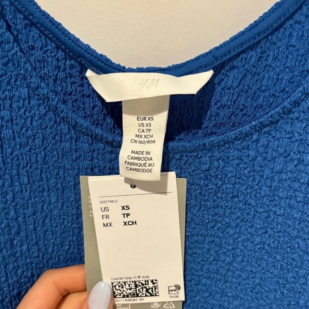 NWT H&M Blue Slip Dress - Picture 2 of 2